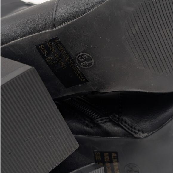 Wild Diva Cross-01 Over The Knee Low Chunky Block Heel Boots Size US5.5 EU36 - Picture 14 of 16